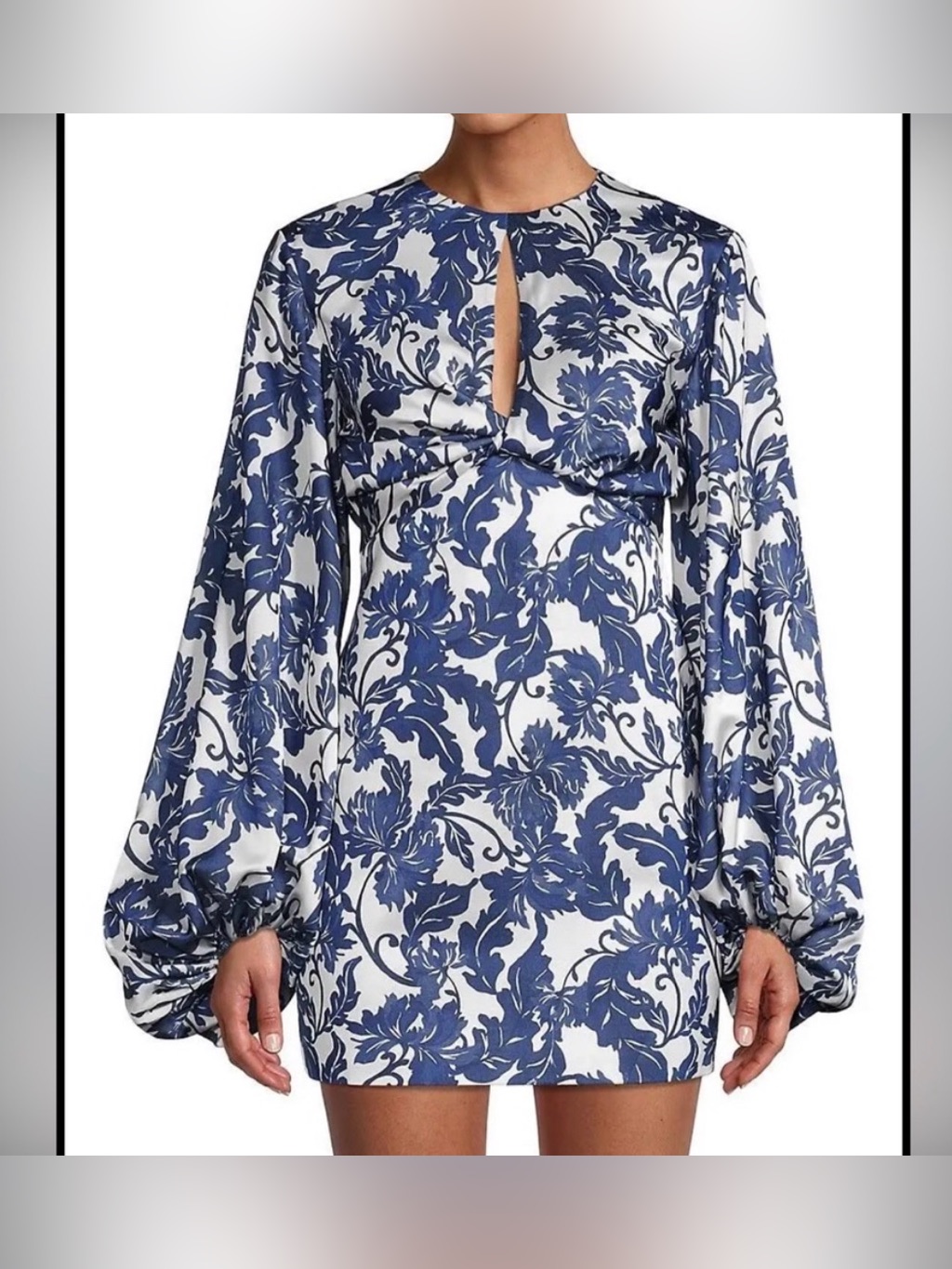 Significant Other Holly Mini Dress In Indigo Floral Blue 10 Nwot $313
